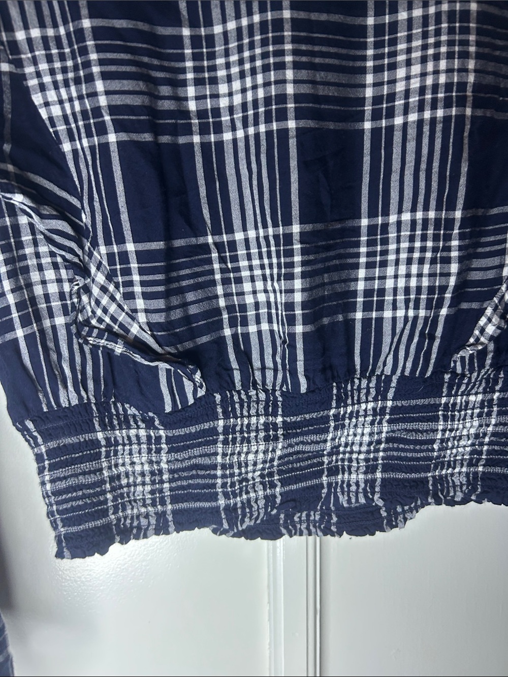 Express Plaid Ruffle Top - Picture 6 of 9